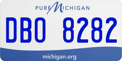 MI license plate DBO8282