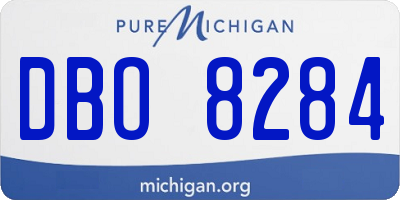 MI license plate DBO8284