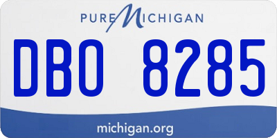 MI license plate DBO8285