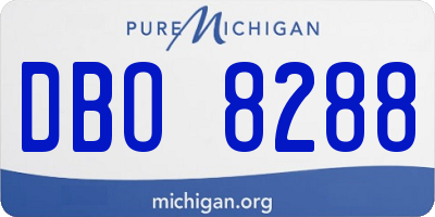 MI license plate DBO8288