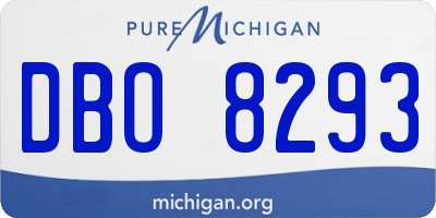 MI license plate DBO8293