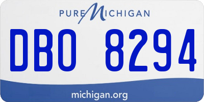 MI license plate DBO8294