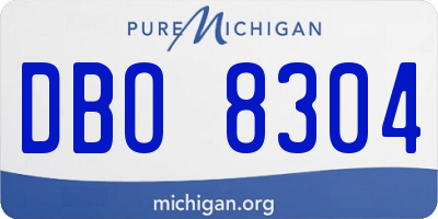 MI license plate DBO8304