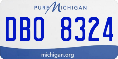 MI license plate DBO8324