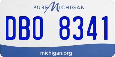MI license plate DBO8341