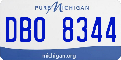 MI license plate DBO8344