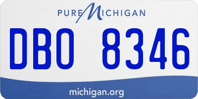 MI license plate DBO8346