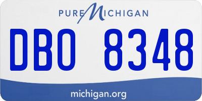 MI license plate DBO8348