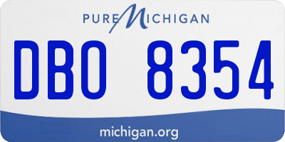 MI license plate DBO8354