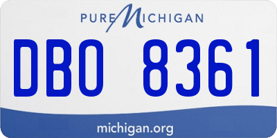 MI license plate DBO8361