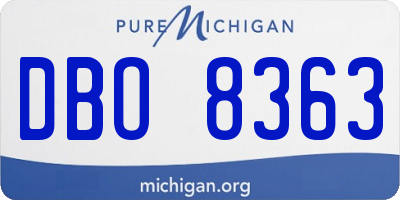 MI license plate DBO8363