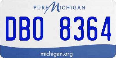 MI license plate DBO8364
