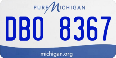 MI license plate DBO8367