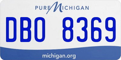 MI license plate DBO8369