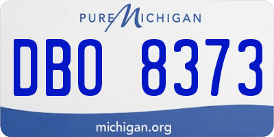 MI license plate DBO8373