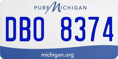 MI license plate DBO8374