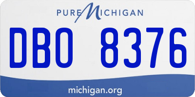 MI license plate DBO8376