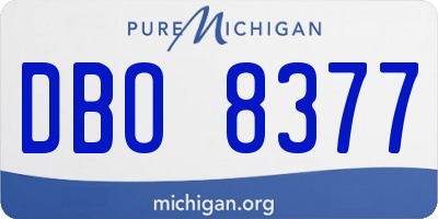 MI license plate DBO8377