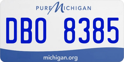 MI license plate DBO8385