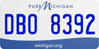 MI license plate DBO8392