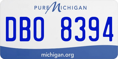 MI license plate DBO8394