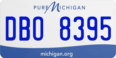 MI license plate DBO8395