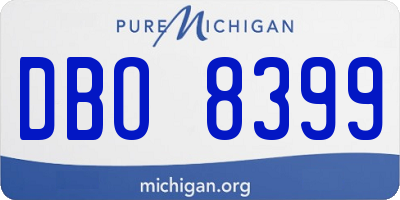 MI license plate DBO8399
