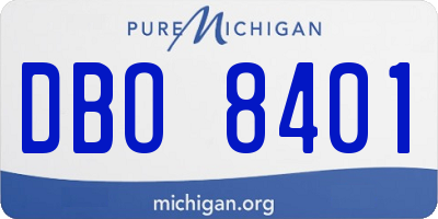 MI license plate DBO8401