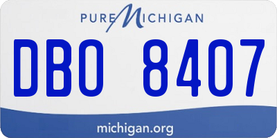 MI license plate DBO8407