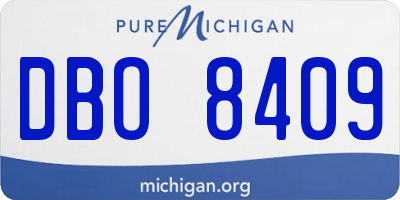 MI license plate DBO8409
