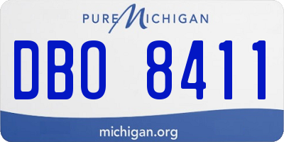 MI license plate DBO8411