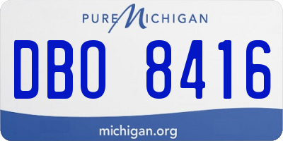MI license plate DBO8416