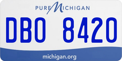 MI license plate DBO8420