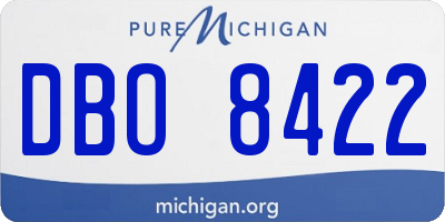 MI license plate DBO8422