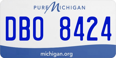 MI license plate DBO8424