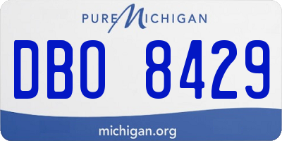 MI license plate DBO8429