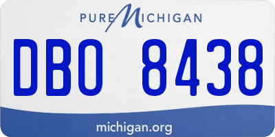 MI license plate DBO8438