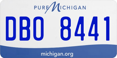 MI license plate DBO8441
