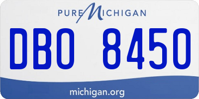 MI license plate DBO8450