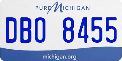 MI license plate DBO8455