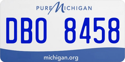 MI license plate DBO8458