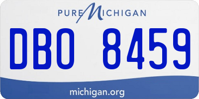 MI license plate DBO8459