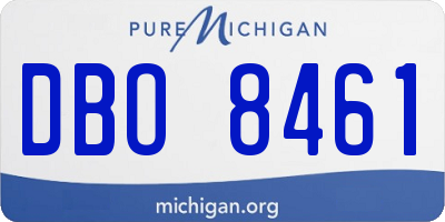 MI license plate DBO8461