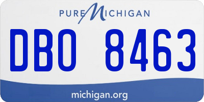MI license plate DBO8463