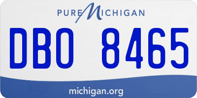 MI license plate DBO8465