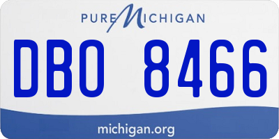 MI license plate DBO8466