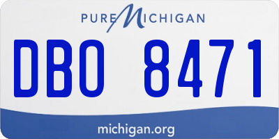 MI license plate DBO8471