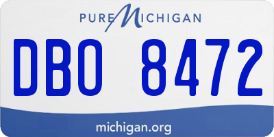MI license plate DBO8472