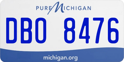 MI license plate DBO8476