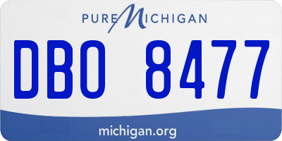MI license plate DBO8477